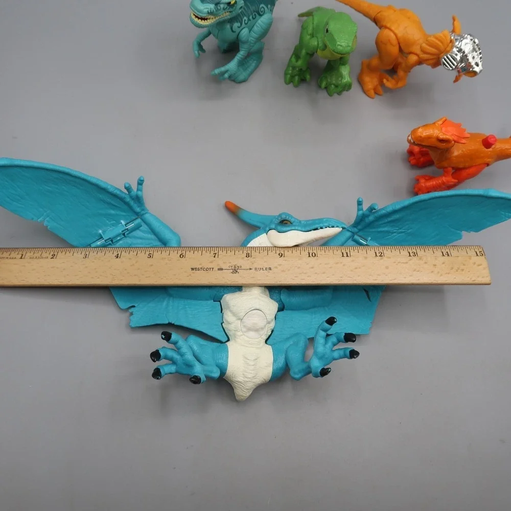 Imaginext Zuru Jurassic Dinosaur Figures Velociraptor Pterodactyl Toy Lot of 4